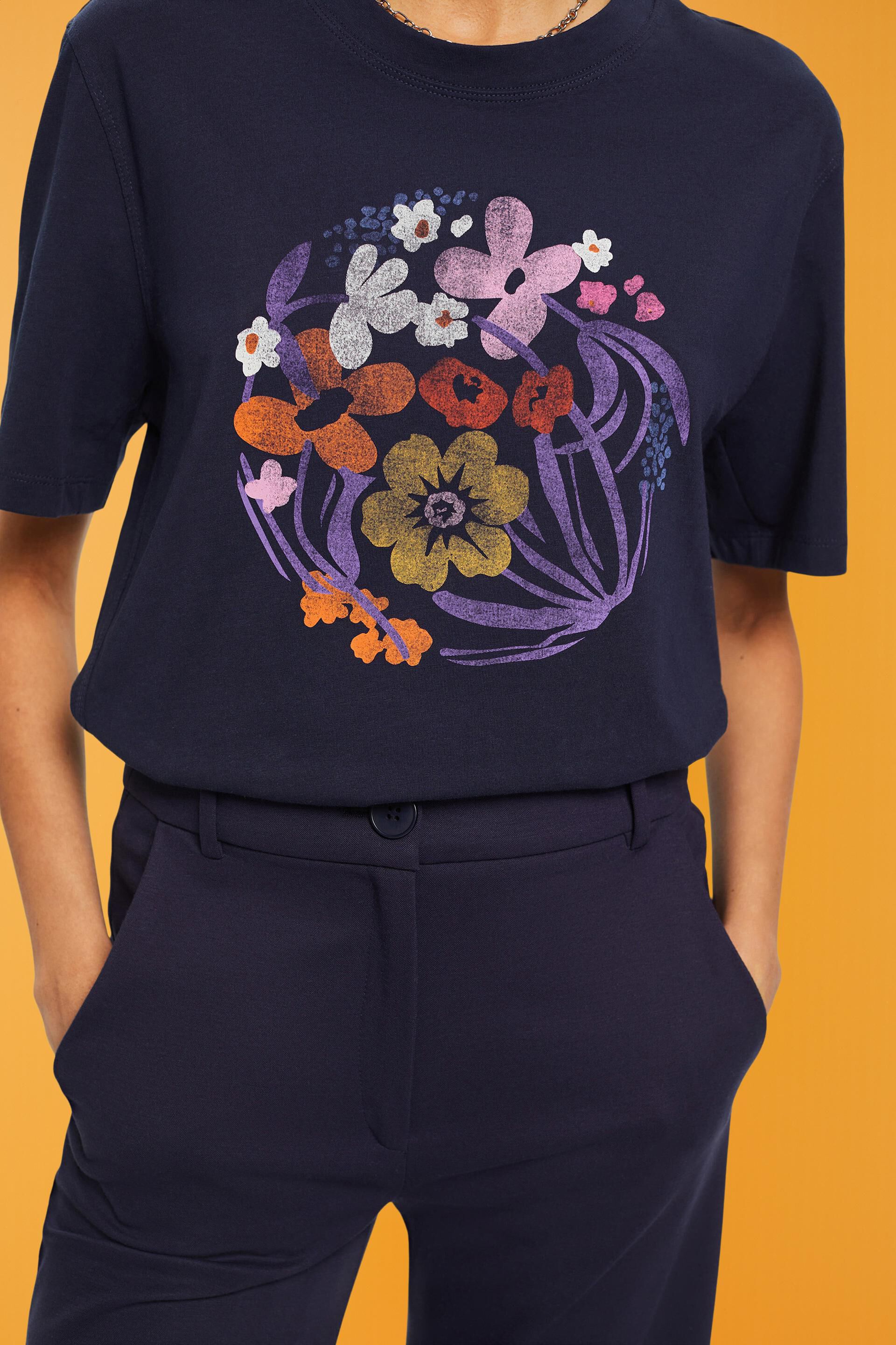 ESPRIT - unserem in T-Shirt Blumen-Print Online Shop mit