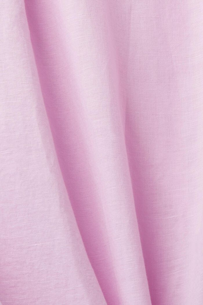 Bluse aus einem Leinenmix, PINK, detail image number 5