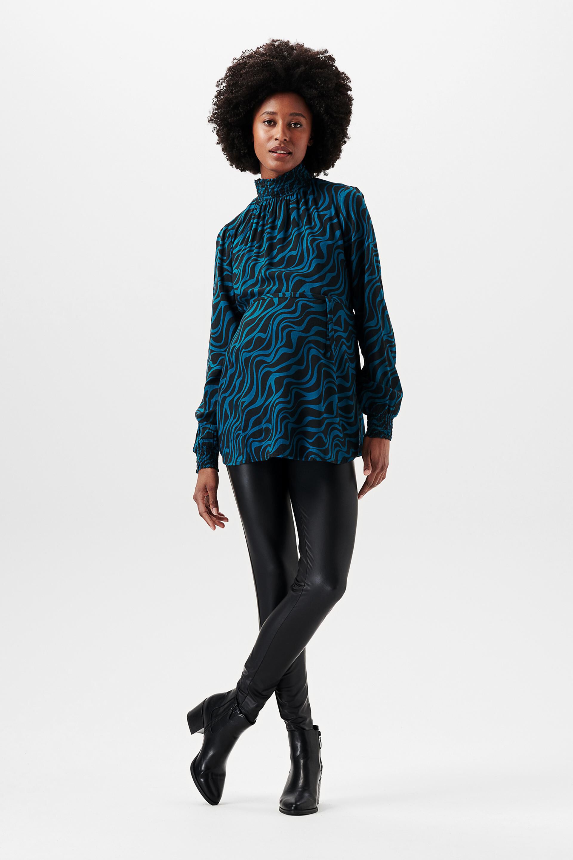 ESPRIT - Bluse mit Stehkragen in Muster unserem und Online Shop