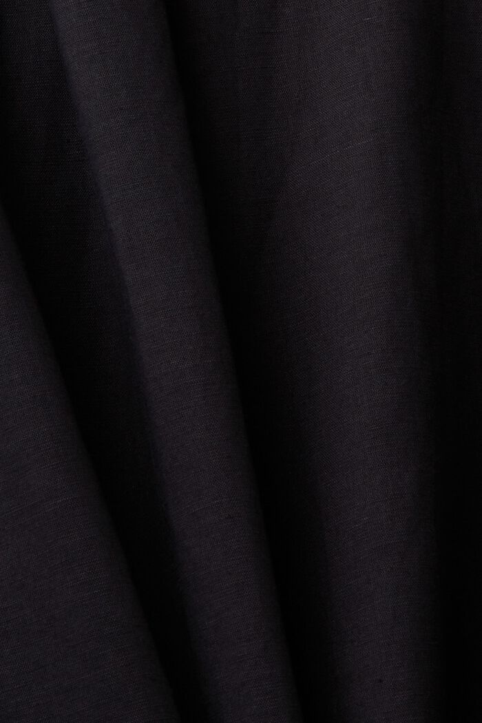 Bluse aus einem Leinenmix, BLACK, detail image number 5