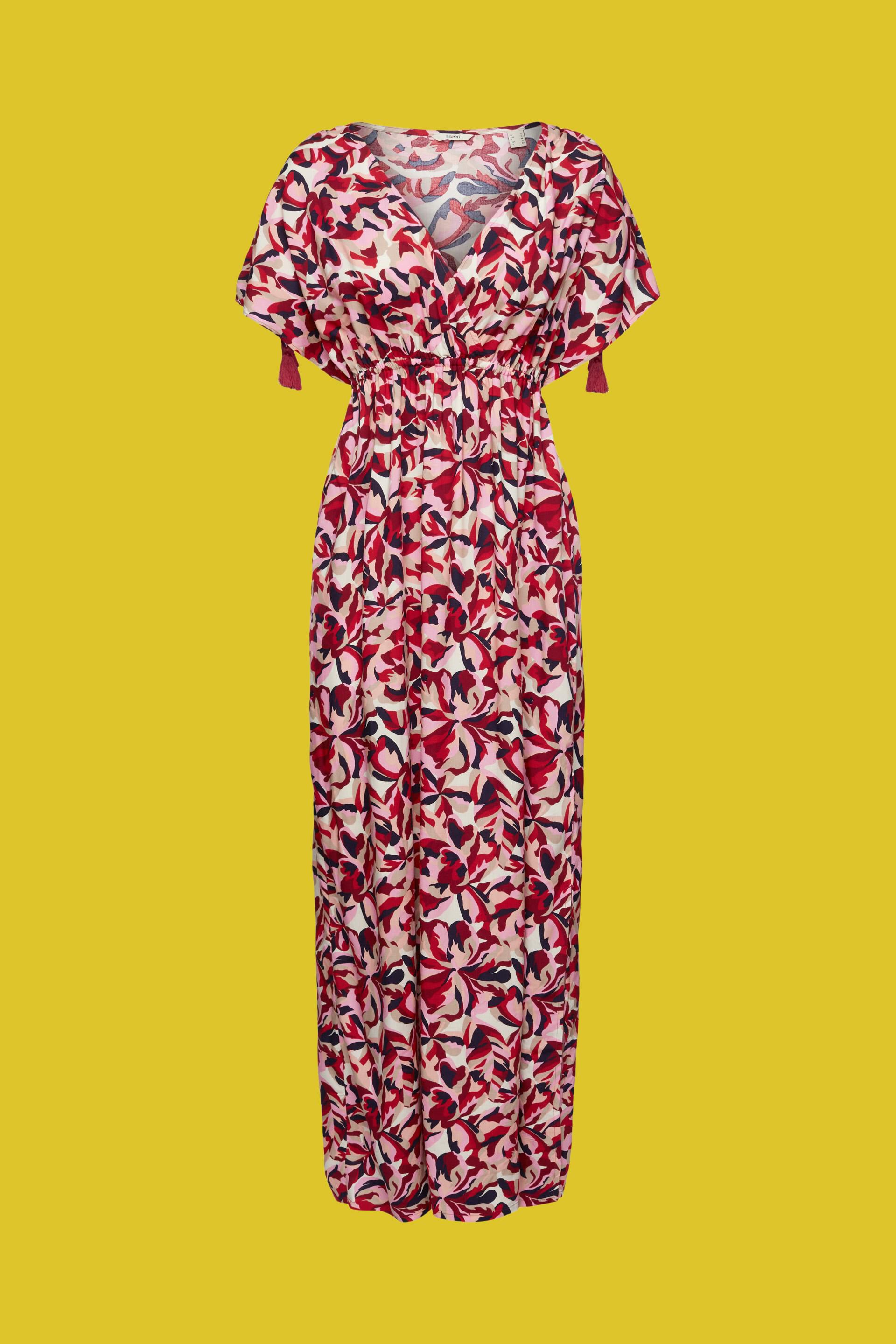 ESPRIT - Maxi-Strandkleid mit floralem Online unserem Muster in Shop