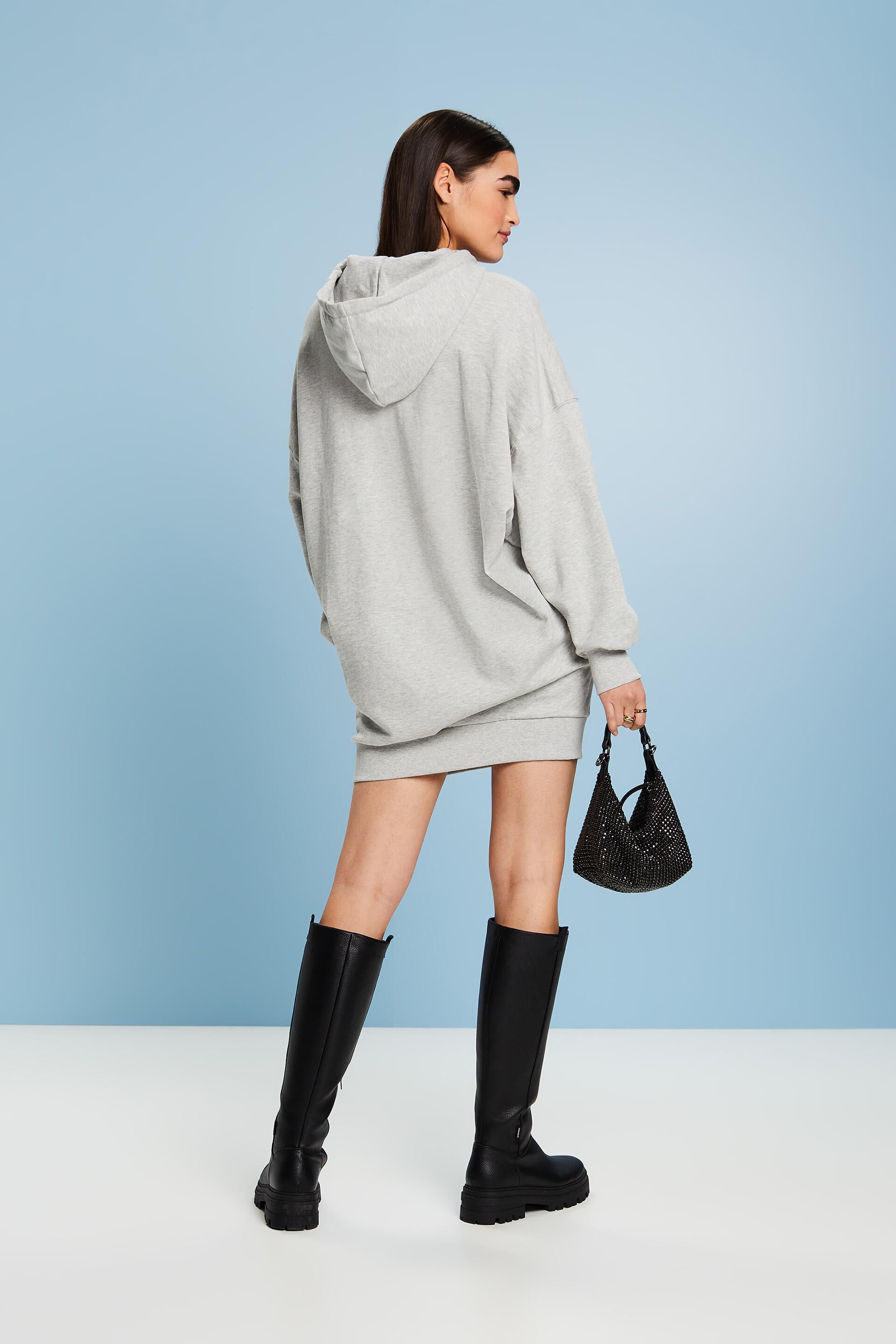 ESPRIT - Oversize Sweatkleid mit Shop Kapuze in Online unserem