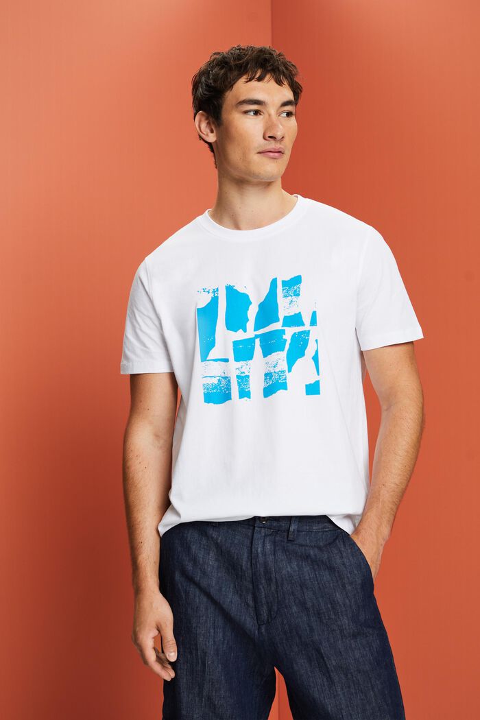 Baumwolle ESPRIT unserem Frontprint, in - 100% mit Online T-Shirt Shop