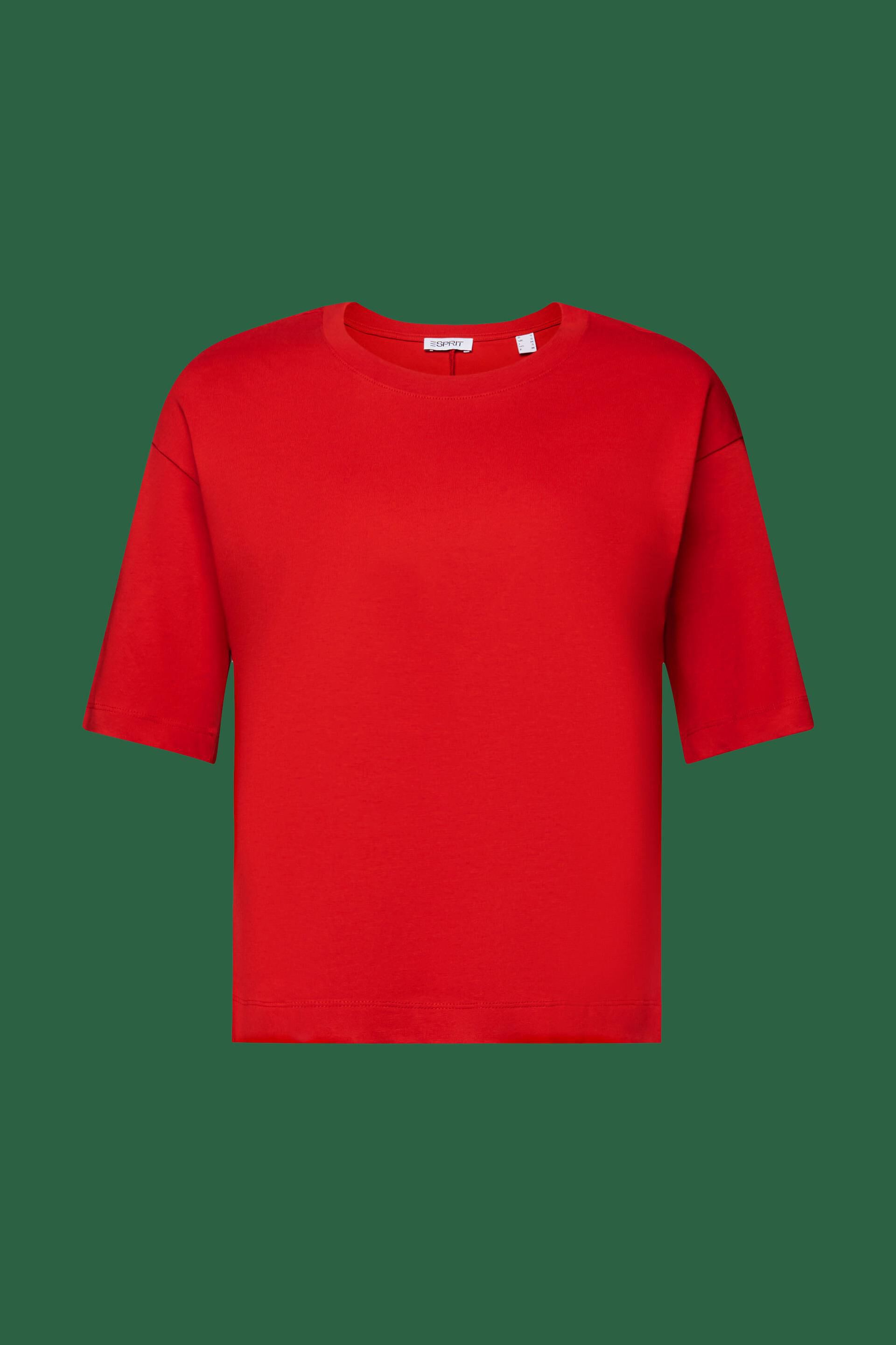 Tailliertes T-Shirt Shop unserem Rundhalsausschnitt - Online ESPRIT in mit