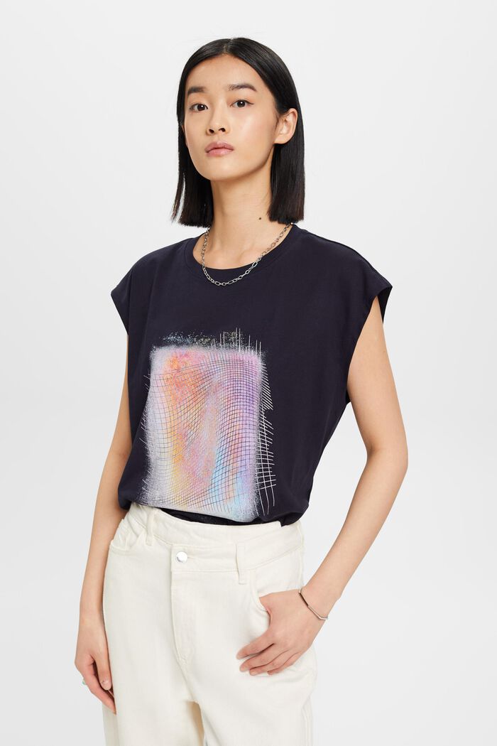 ESPRIT - Baumwoll-T-Shirt mit Shop unserem Online Frontprint in