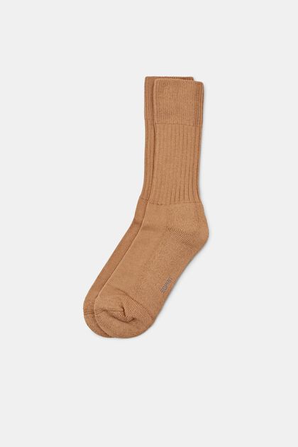 Socken aus grobem Rippstrick