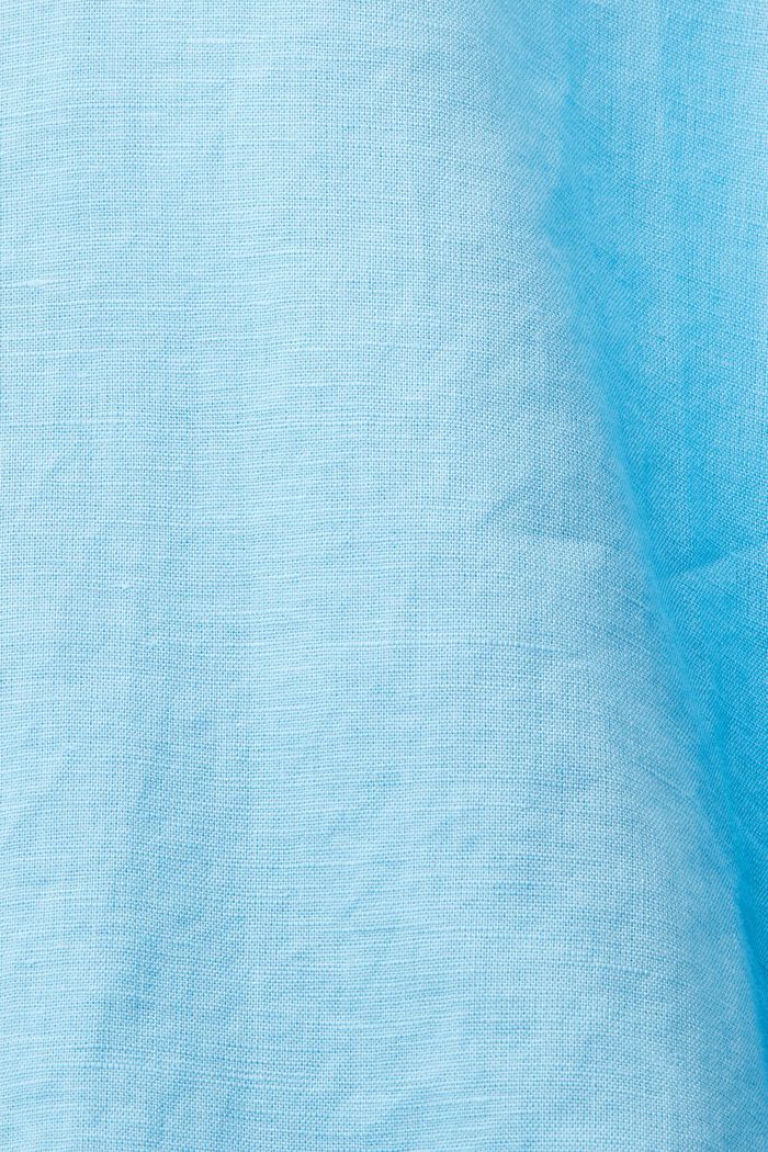Bluse aus einem Leinenmix, LIGHT TURQUOISE, detail image number 5