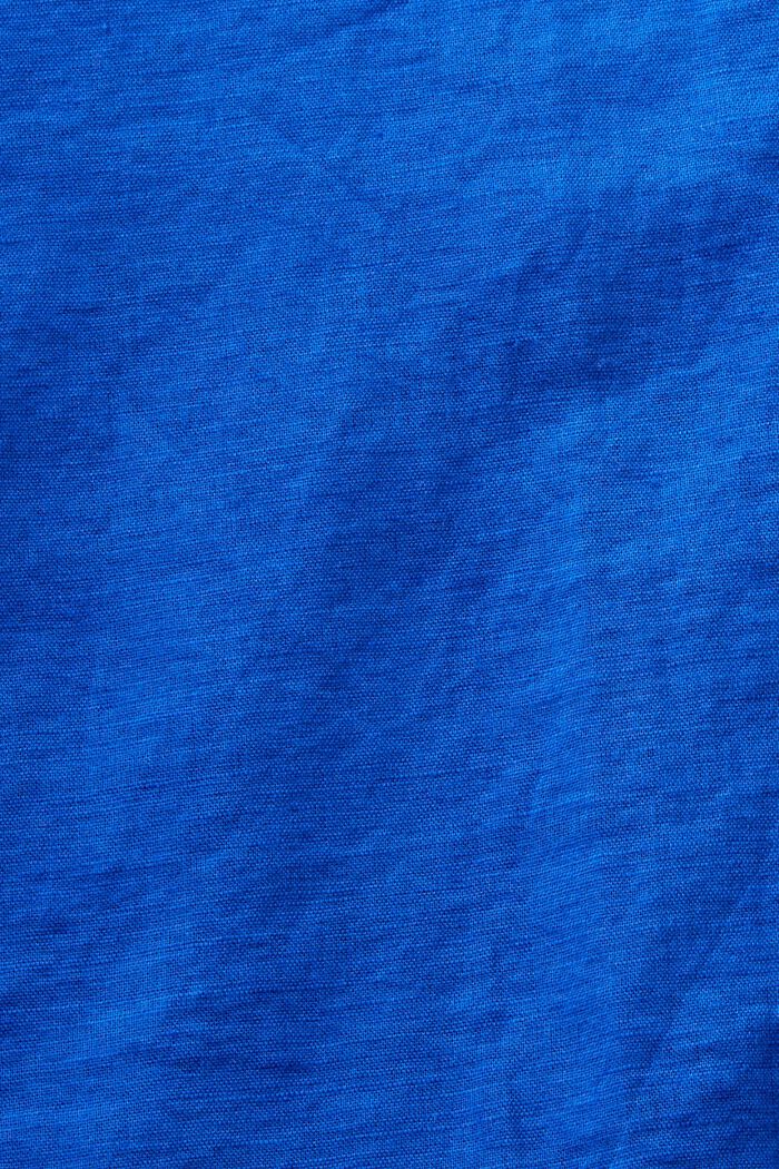 Bluse aus Baumwoll-Leinen-Mix, BRIGHT BLUE, detail image number 5