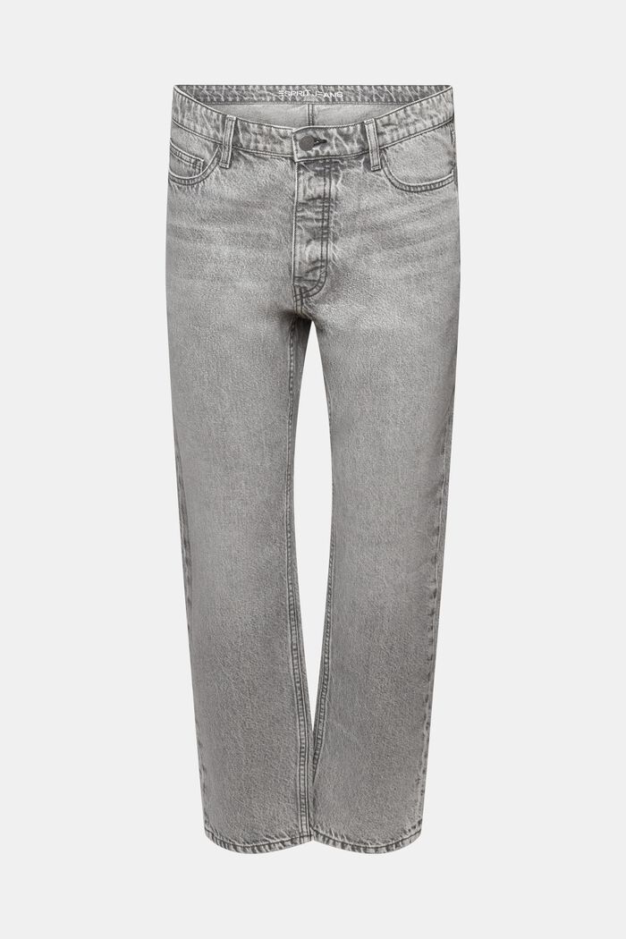 Lockere Retro-Jeans mit mittlerer Bundhöhe, BLACK LIGHT WASHED, detail image number 6